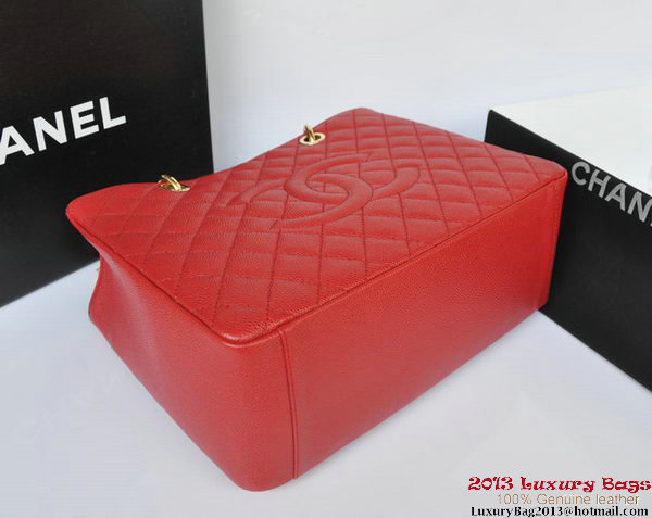 Chanel Classic Coco Bag GST Caviar Leather A36092 Red Gold