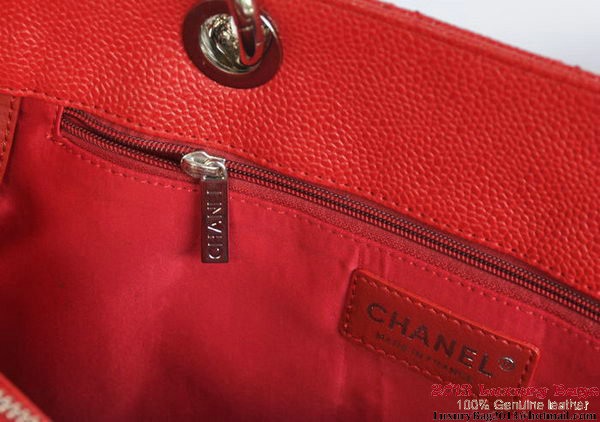 Chanel Classic Coco Bag GST Caviar Leather A36092 Red Silver