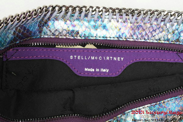 Stella McCartney Falabella Fold Over Clutch 832 Blue Snake