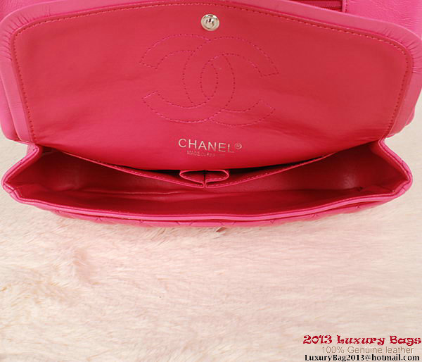 Chanel 2.55 Series Bag Rose Sheepskin Leather 1112 Silver