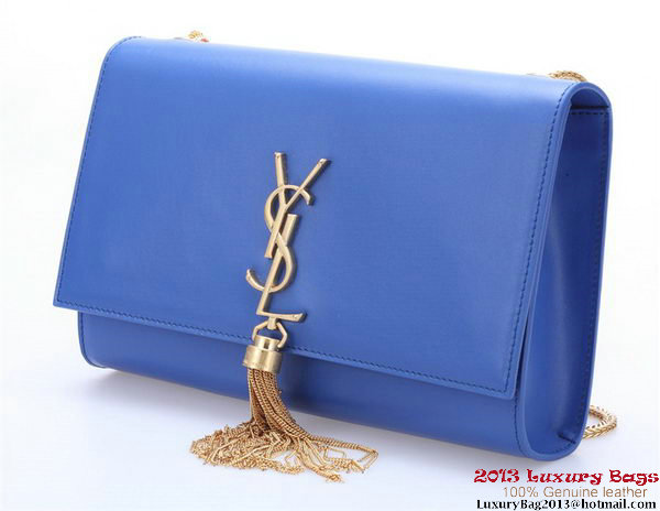 Yves Saint Laurent Small Monogramme Cross-body Shoulder Bag Y042 Blue