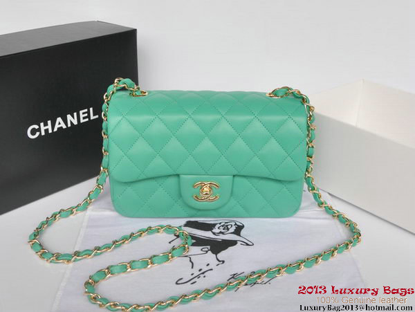 Chanel Classic Flap Bags Green Original Sheepskin Leather A1116 Gold