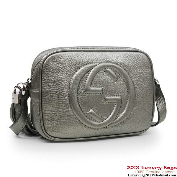 Gucci Soho Calfskin Leather Disco Bag 308364 Silver