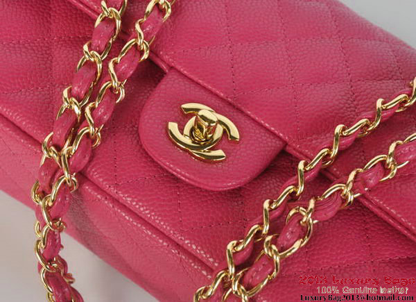 Chanel 2.55 Series Classic Flap Bag 1112 Rose Cannage Pattern Gold