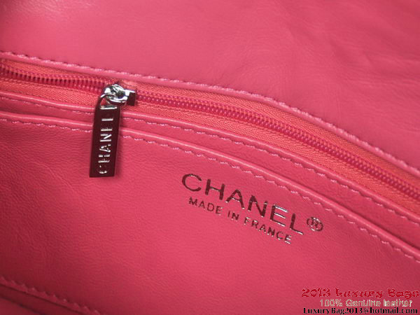 Chanel Classic Flap Bags Rose Original Patent Leather A1116 Silver