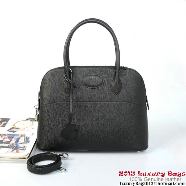 Hermes Bolide Tote Bags Calf Leather Black