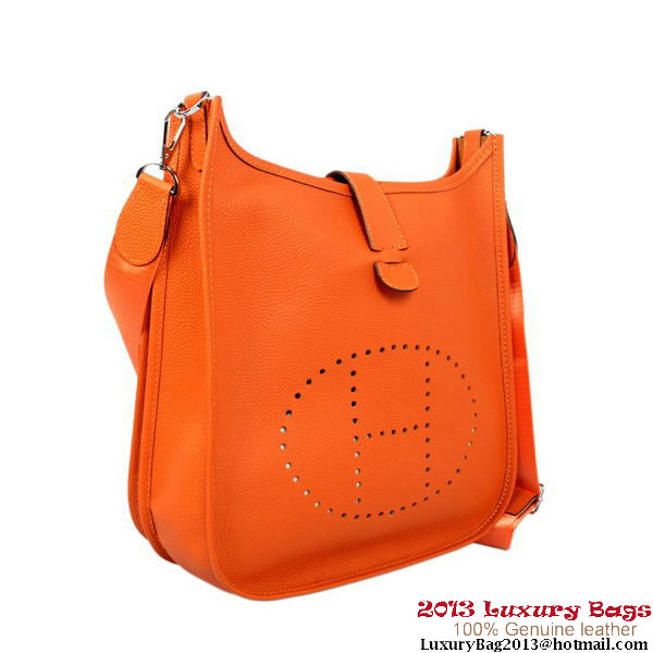 Hermes Evelyn Bag Calf Leather H1188 Orange