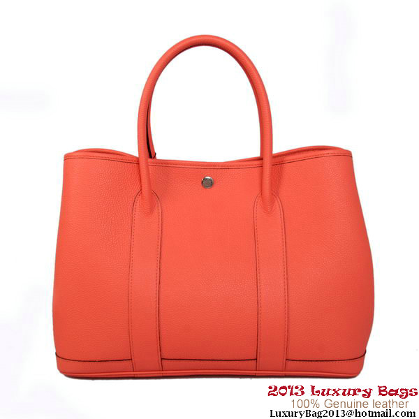 Hermes Garden Party 36CM Bag Calf Leather A1288 Light Red