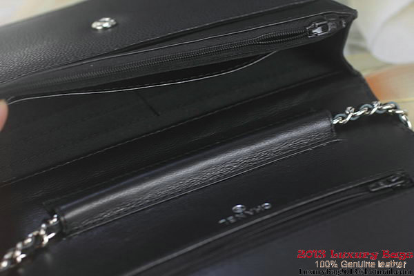 Chanel A48654 Black Original Cannage Patterns Leather mini Flap Bag