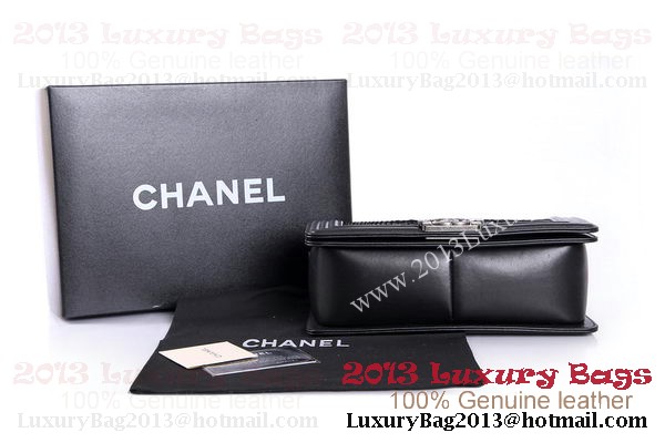 Boy Chanel Flap Shoulder Bag Genuine Python Leather A37003 Black Boy Chanel Flap Shoulder Bag Genuine Python Leather A37003 Black
