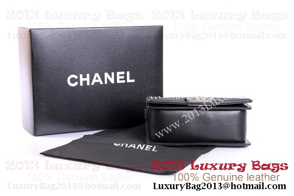 Boy Chanel Flap Shoulder Bag Genuine Python Leather A37006 Black Boy Chanel Flap Shoulder Bag Genuine Python Leather A37006 Black