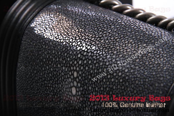 Boy Chanel Flap Shoulder Bag Original Pearl Leather A37006 Black&White Boy Chanel Flap Shoulder Bag Original Pearl Leather A37006 Black&White