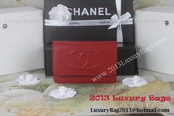 Chanel A48654 Red Original Cannage Patterns Leather mini Flap Bag