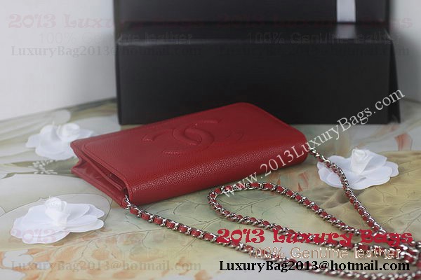 Chanel A48654 Red Original Cannage Patterns Leather mini Flap Bag
