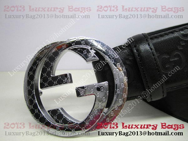 Gucci Belts GG028 Black Silver Gucci Belts GG028 Black Silver