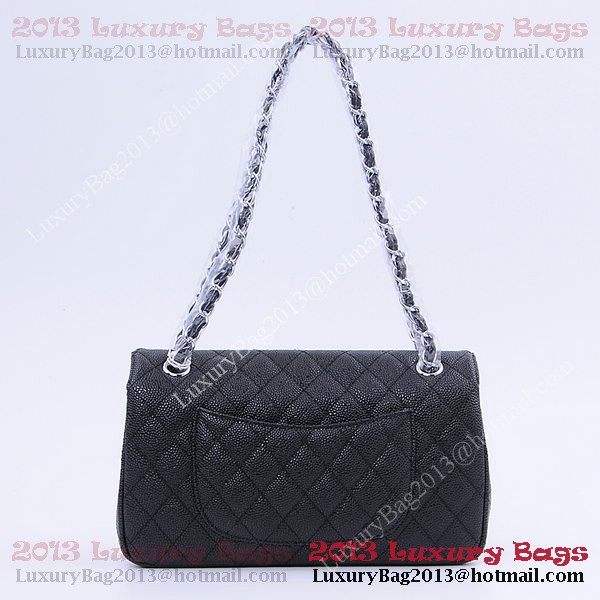 Chanel 2.55 Series Classic Flap Bag 1112 Black Cannage Pattern Silver