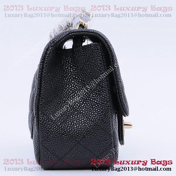Chanel mini Classic Flap Bag Black Cannage Patterns 1115 Gold