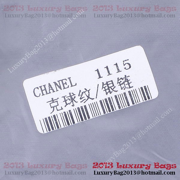 Chanel mini Classic Flap Bag Black Cannage Patterns 1115 Silver