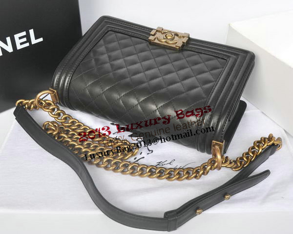 Boy Chanel Flap Shoulder Bag Original Sheepskin Leather A67086 Black