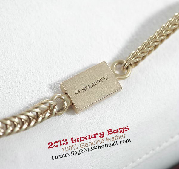Yves Saint Laurent mini Monogramme Cross-body Snake Leather Shoulder Bag 5478 OffWhite