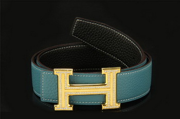 Hermes Belt HB5208 Light Blue Gold