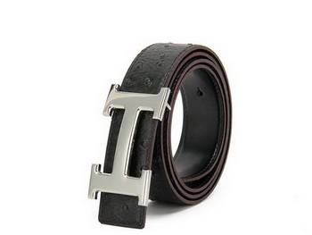 Hermes Belt Ostrich Leather HB5327 Black