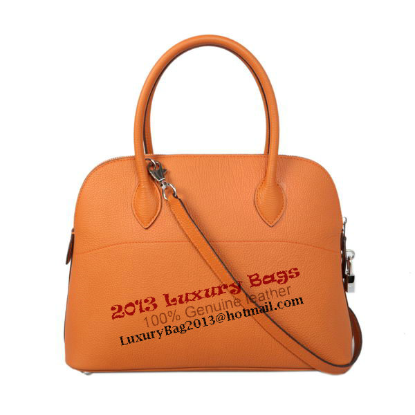 Hermes Bolide 31CM Tote Bags Calf Leather Orange