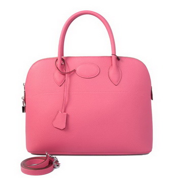 Hermes Bolide 37CM Tote Bags Calf Leather Rose