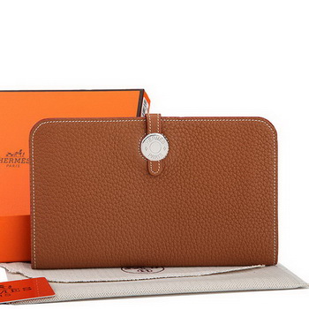 Hermes Dogon Combined Wallet A508 Camel