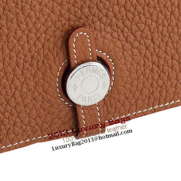 Hermes Dogon Combined Wallet A508 Camel