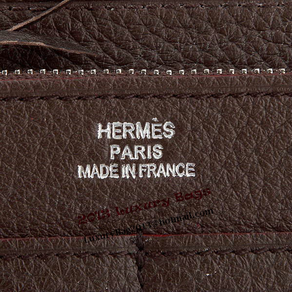 Hermes Dogon Combined Wallet A508 Dark Brown