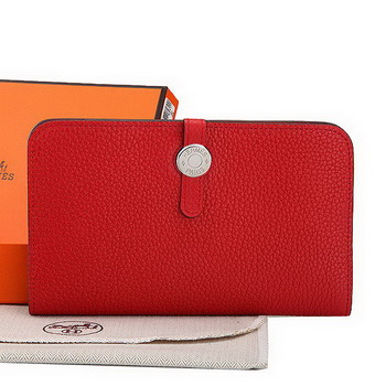 Hermes Dogon Combined Wallet A508 Red