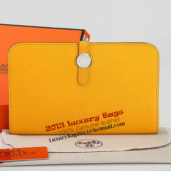 Hermes Dogon Combined Wallet A508 Yellow