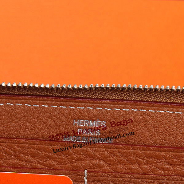 Hermes Evelyn Long Zip Wallet A808 Camel