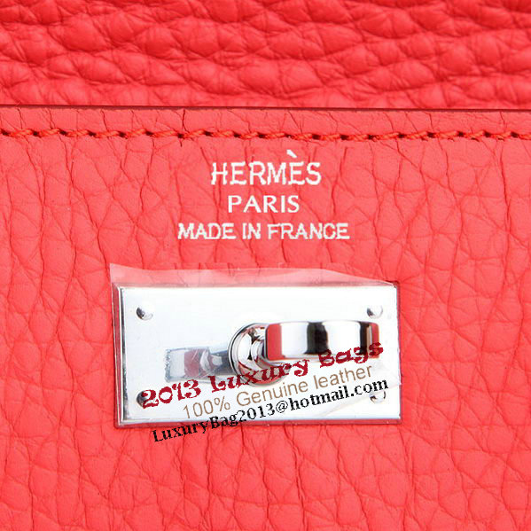 Hermes Kelly Original Leather Bi-Fold Wallet A708 Light Red