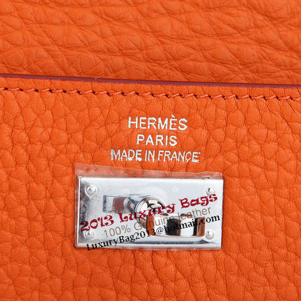 Hermes Kelly Original Leather Bi-Fold Wallet A708 Orange
