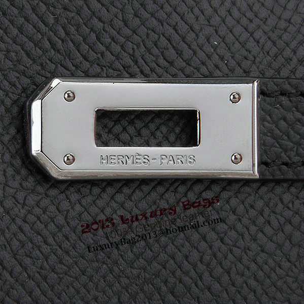 Hermes Kelly Original Saffiano Leather Bi-Fold Wallet A708 Black