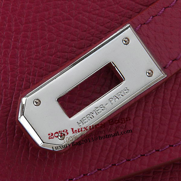 Hermes Kelly Original Saffiano Leather Bi-Fold Wallet A708 Burgundy