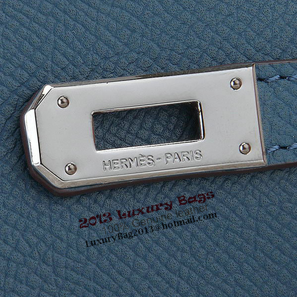 Hermes Kelly Original Saffiano Leather Bi-Fold Wallet A708 Dark Blue