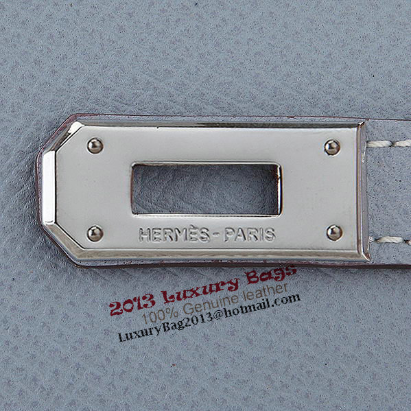 Hermes Kelly Original Saffiano Leather Bi-Fold Wallet A708 SkyBlue