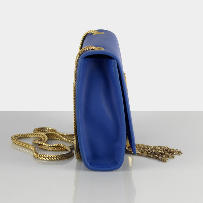 Yves Saint Laurent Monogramme Cross-body Shoulder Bag 66016 Blue