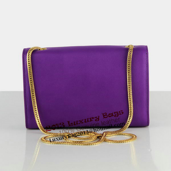 Yves Saint Laurent Monogramme Cross-body Shoulder Bag 66016 Purple