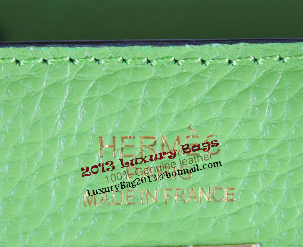 Hermes Birkin 35CM Tote Bag Green Clemence Leather H6089 Gold