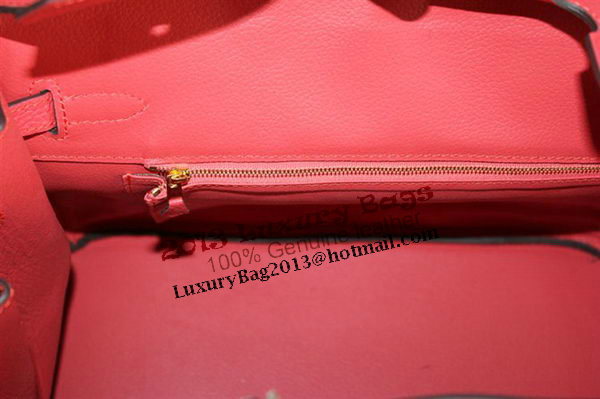 Hermes Birkin 35CM Tote Bag Red Clemence Leather H6089 Gold