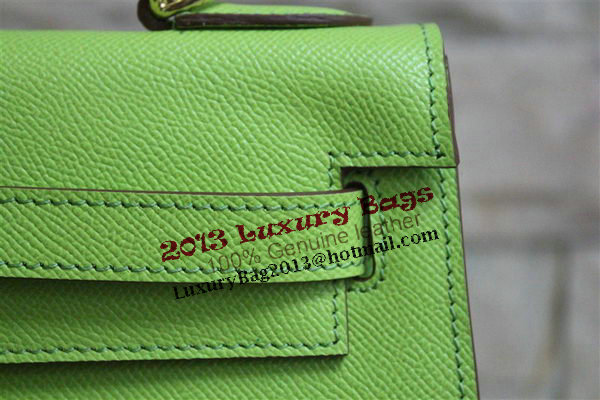Hermes Kelly 32cm Shoulder Bag Green Saffiano Leather K32 Gold