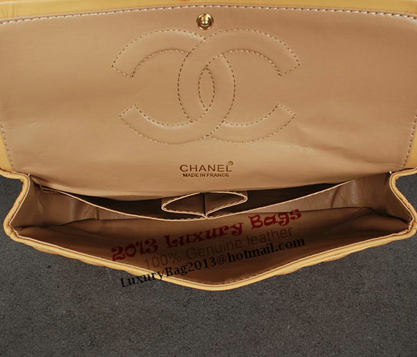 Chanel Classic Flap Bag 1113 Apricot Sheep Leather Gold