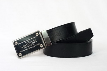 Louis Vuitton Black Leather Belt LV2054