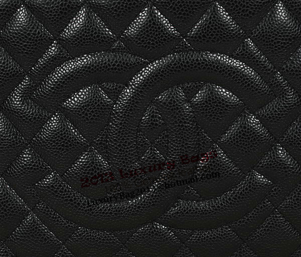 Chanel A50995 Black Original Leather Shoulder Bag Gold