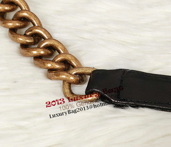Chanel Black Sheppskin Leather Le Boy Flap Shoulder Bag A67086 Gold