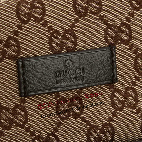Gucci GG Canvas Medium Messenger Bag 189751 Brown